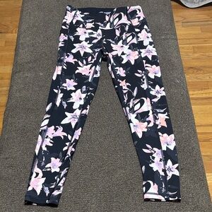 Victoria's Secret Leggings - Black and Pink Floral